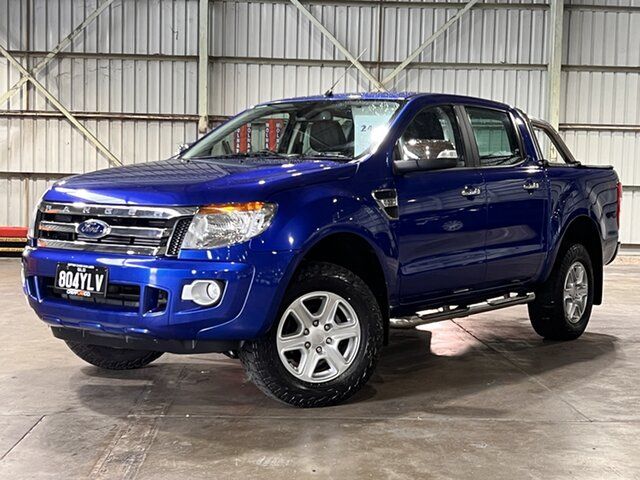 Used Ford Ranger PX XLT Double Cab Rocklea, 2014 Ford Ranger PX XLT Double Cab Blue 6 Speed Sports Automatic Utility