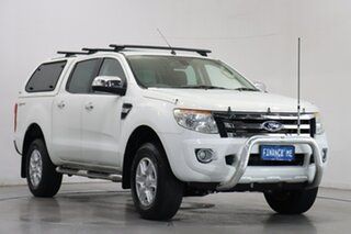 2015 Ford Ranger PX XLT Double Cab 4x2 Hi-Rider Cool White 6 Speed Sports Automatic Utility.