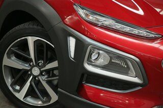 2018 Hyundai Kona OS MY18 Highlander D-CT AWD Red 7 Speed Sports Automatic Dual Clutch Wagon.