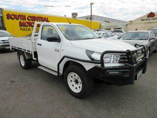 2017 Toyota Hilux GUN126R SR (4x4) White 6 Speed Automatic Cab Chassis.