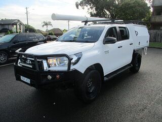 2018 Toyota Hilux GUN126R MY17 SR (4x4) White 6 Speed Automatic Dual Cab Chassis.