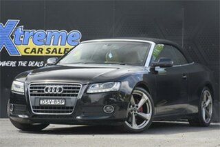 2009 Audi A5 8T MY10 S Tronic Quattro Black 7 Speed Sports Automatic Dual Clutch Cabriolet.