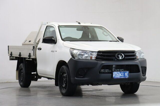 Used Toyota Hilux TGN121R Workmate 4x2 Victoria Park, 2020 Toyota Hilux TGN121R Workmate 4x2 White 5 Speed Manual Cab Chassis