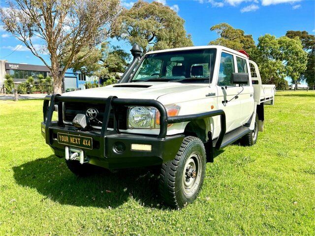 Used Toyota Landcruiser VDJ79R MY12 Update Workmate (4x4) Ferntree Gully, 2014 Toyota Landcruiser VDJ79R MY12 Update Workmate (4x4) White 5 Speed Manual Double C/Chas