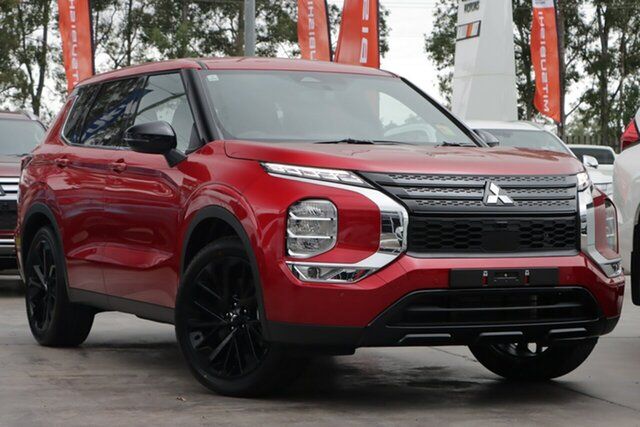 New Mitsubishi Outlander ZM MY24 Black Edition 2WD Cardiff, 2023 Mitsubishi Outlander ZM MY24 Black Edition 2WD Red Diamond 8 Speed Constant Variable Wagon