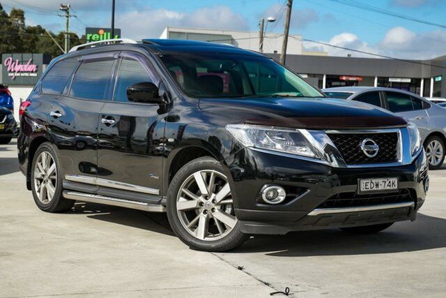 Used Nissan Pathfinder R52 MY15 Ti X-tronic 4WD Liverpool, 2015 Nissan Pathfinder R52 MY15 Ti X-tronic 4WD Black 1 Speed Constant Variable Wagon Hybrid