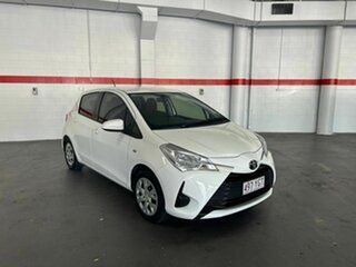 2018 Toyota Yaris NCP130R Ascent White 4 Speed Automatic Hatchback.
