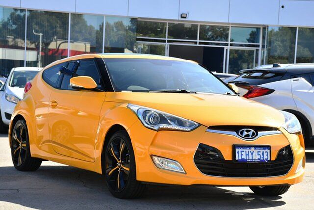 Used Hyundai Veloster FS2 + Coupe D-CT Victoria Park, 2013 Hyundai Veloster FS2 + Coupe D-CT Yellow 6 Speed Sports Automatic Dual Clutch Hatchback