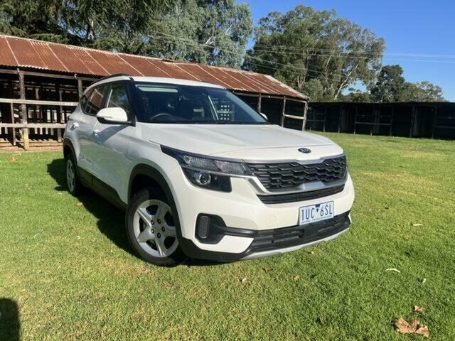 Pre-Owned Kia Seltos SP2 MY21 S (FWD) With Safety Pack Wangaratta, 2021 Kia Seltos SP2 MY21 S (FWD) With Safety Pack White Continuous Variable Wagon