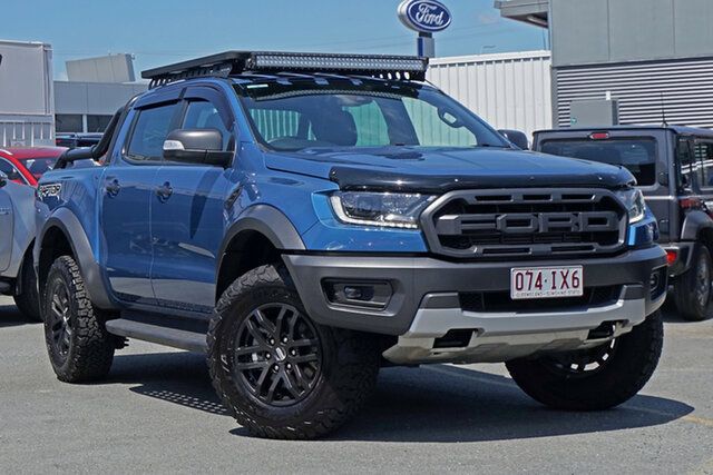 Used Ford Ranger PX MkIII 2020.25MY Raptor Springwood, 2020 Ford Ranger PX MkIII 2020.25MY Raptor Performance Blue 10 Speed Sports Automatic