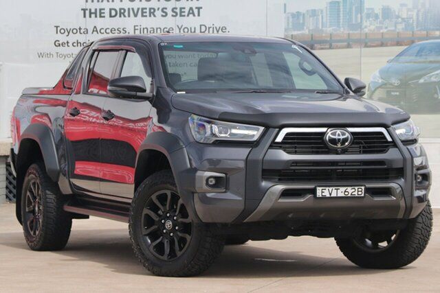 Pre-Owned Toyota Hilux GUN126R Rogue Double Cab Guildford, 2022 Toyota Hilux GUN126R Rogue Double Cab Graphite 6 Speed Sports Automatic Utility