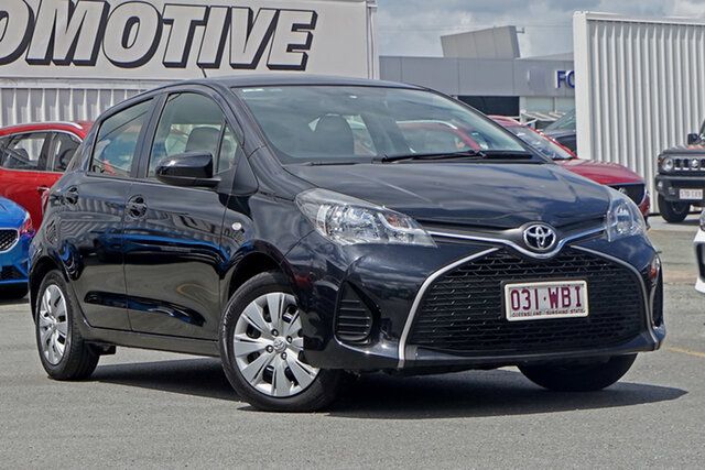 Used Toyota Yaris NCP130R Ascent Springwood, 2015 Toyota Yaris NCP130R Ascent Black 4 Speed Automatic Hatchback
