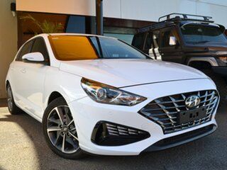2020 Hyundai i30 PD.V4 MY21 Elite White 6 Speed Sports Automatic Hatchback.