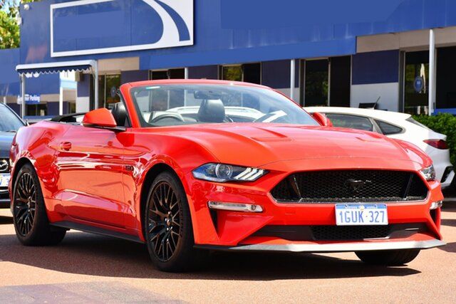 Used Ford Mustang FN 2019MY GT Victoria Park, 2018 Ford Mustang FN 2019MY GT Red 10 Speed Sports Automatic Convertible
