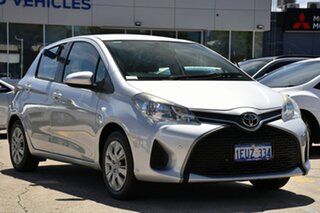 2015 Toyota Yaris NCP130R Ascent Silver 5 Speed Manual Hatchback.