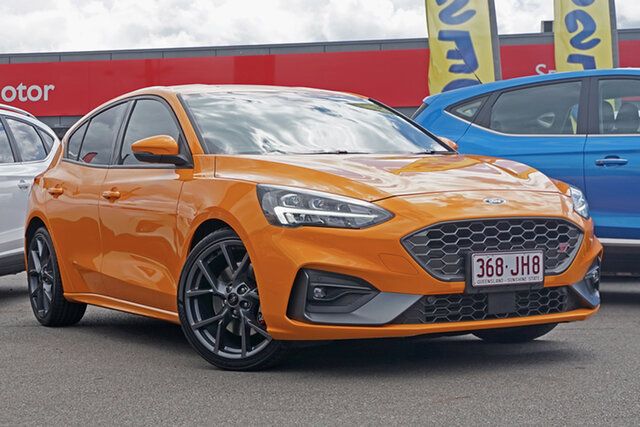 Used Ford Focus SA 2021MY ST Springwood, 2021 Ford Focus SA 2021MY ST Orange 7 Speed Automatic Hatchback