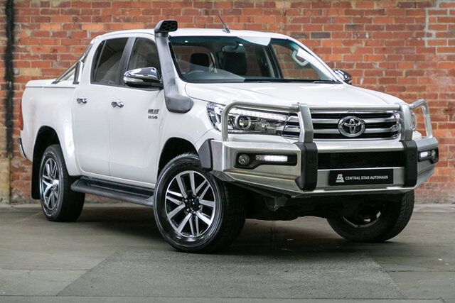 Used Toyota Hilux GUN126R SR5 Double Cab Mulgrave, 2017 Toyota Hilux GUN126R SR5 Double Cab Pearl White 6 Speed Sports Automatic Utility