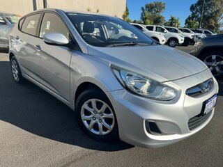 2013 Hyundai Accent RB Active Silver 4 Speed Sports Automatic Hatchback.