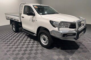 2019 Toyota Hilux GUN126R SR White 6 speed Automatic Cab Chassis.