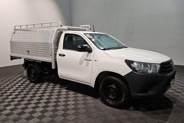 Used Toyota Hilux TGN121R Workmate 4x2 Acacia Ridge, 2017 Toyota Hilux TGN121R Workmate 4x2 White 6 speed Automatic Cab Chassis