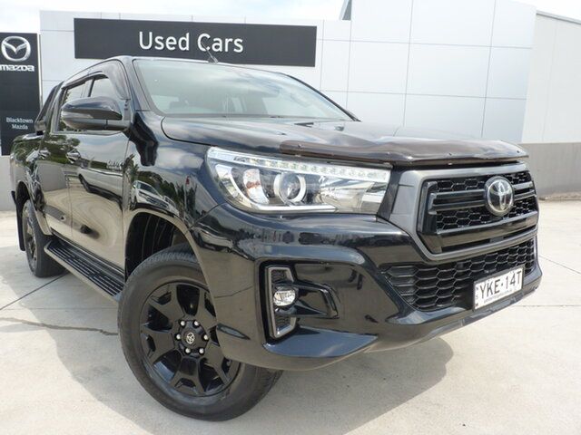 Pre-Owned Toyota Hilux GUN126R Rogue Double Cab Blacktown, 2020 Toyota Hilux GUN126R Rogue Double Cab Eclipse Black 6 Speed Sports Automatic Utility