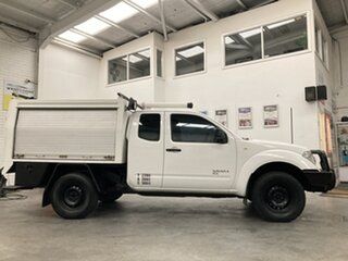 2011 Nissan Navara D40 MY11 RX King Cab White 5 Speed Automatic Cab Chassis.