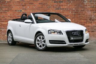 2010 Audi A3 8P MY10 TFSI S Tronic Attraction White 7 Speed Sports Automatic Dual Clutch Convertible.
