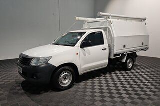 2013 Toyota Hilux TGN16R MY12 Workmate 4x2 White 4 speed Automatic Cab Chassis