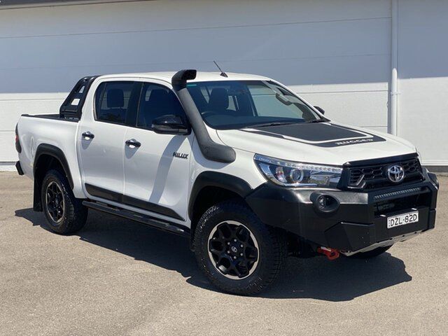 Used Toyota Hilux GUN126R Rugged X Double Cab Cardiff, 2018 Toyota Hilux GUN126R Rugged X Double Cab White 6 Speed Sports Automatic Utility
