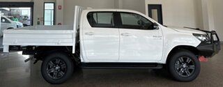 2023 Toyota Hilux GUN126R SR Double Cab White 6 Speed Sports Automatic Cab Chassis.