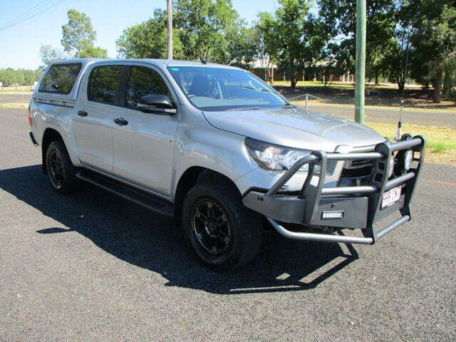 Pre-Owned Toyota Hilux GUN126R SR Double Cab Roma, 2021 Toyota Hilux GUN126R SR Double Cab Silver Sky 6 Speed Sports Automatic Utility