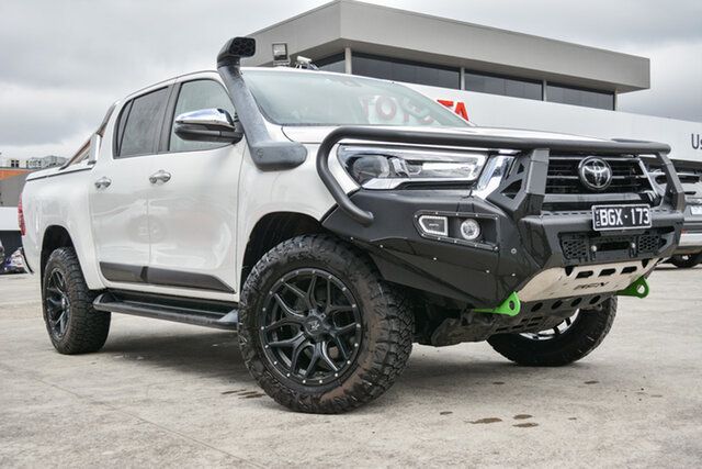 Pre-Owned Toyota Hilux GUN126R SR5 Double Cab Preston, 2020 Toyota Hilux GUN126R SR5 Double Cab Glacier White 6 Speed Manual Utility