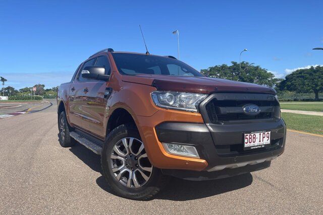 Used Ford Ranger PX MkII Wildtrak Double Cab Townsville, 2017 Ford Ranger PX MkII Wildtrak Double Cab Pride Orange 6 Speed Sports Automatic Utility