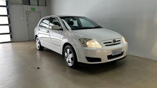 2006 Toyota Corolla ZZE122R Ascent Seca White 4 Speed Automatic Hatchback.
