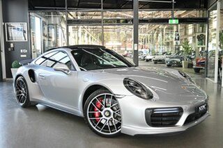 2015 Porsche 911 991 II MY17 Turbo PDK AWD Silver 7 Speed Sports Automatic Dual Clutch Coupe.