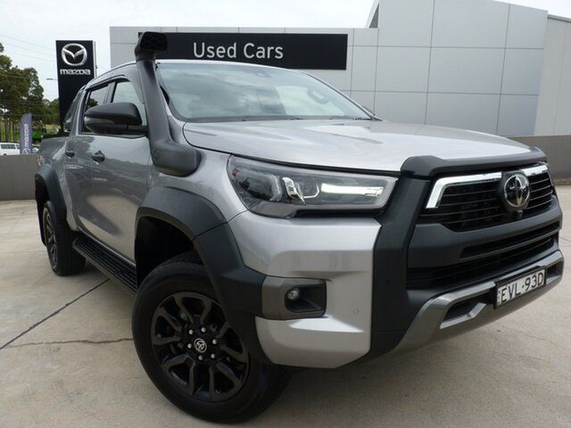 Pre-Owned Toyota Hilux GUN126R Rogue Double Cab Blacktown, 2022 Toyota Hilux GUN126R Rogue Double Cab Silver Sky 6 Speed Sports Automatic Utility