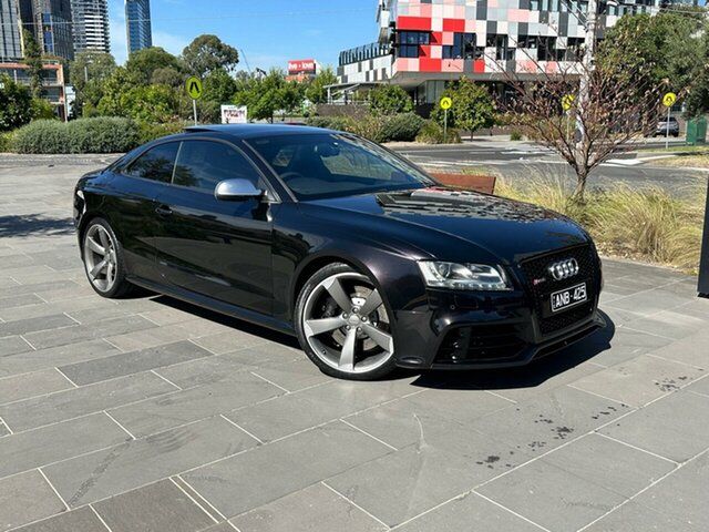 Used Audi RS5 8T MY11 S Tronic Quattro South Melbourne, 2010 Audi RS5 8T MY11 S Tronic Quattro Black 7 Speed Sports Automatic Dual Clutch Coupe