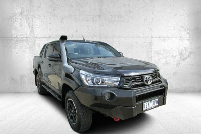 Used Toyota Hilux GUN126R Rugged X Double Cab Bendigo, 2019 Toyota Hilux GUN126R Rugged X Double Cab Black 6 Speed Sports Automatic Utility