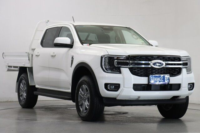 Used Ford Ranger PY 2024.00MY XLT Double Cab Victoria Park, 2024 Ford Ranger PY 2024.00MY XLT Double Cab White 10 Speed Sports Automatic Double Cab Chassis
