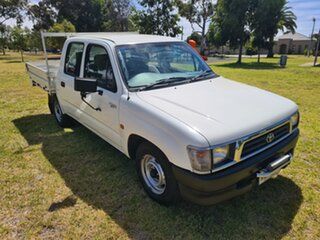 1999 Toyota Hilux RZN149R White 5 Speed Manual Cab Chassis.