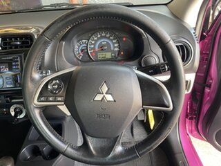 2014 Mitsubishi Mirage LA MY14 ES Pink 5 Speed Manual Hatchback