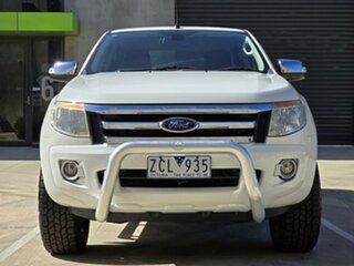 2012 Ford Ranger PX XLT Double Cab White 6 Speed Sports Automatic Utility.