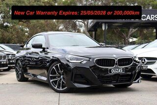 2023 BMW 2 Series G42 220i Steptronic M Sport Black 8 Speed Sports Automatic Coupe.