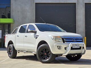 2012 Ford Ranger PX XLT Double Cab White 6 Speed Sports Automatic Utility.