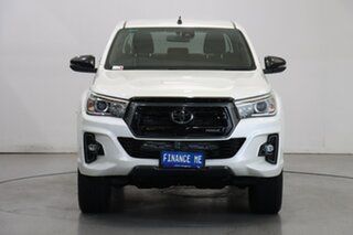 2019 Toyota Hilux GUN126R Rogue Double Cab Pearl White 6 Speed Sports Automatic Utility.