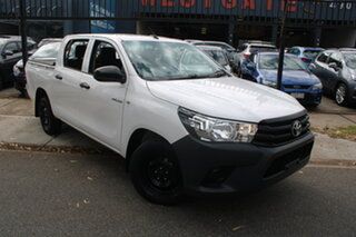 2016 Toyota Hilux TGN121R Workmate Double Cab 4x2 White 6 Speed Sports Automatic Utility.