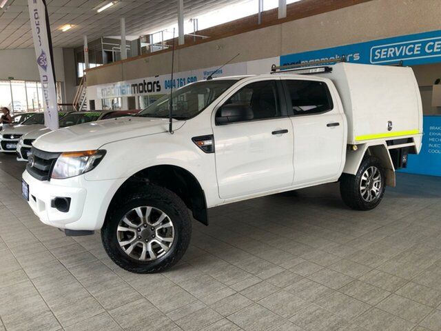 Used Ford Ranger PX XL Wangara, 2015 Ford Ranger PX XL Polar White 6 Speed Manual Cab Chassis