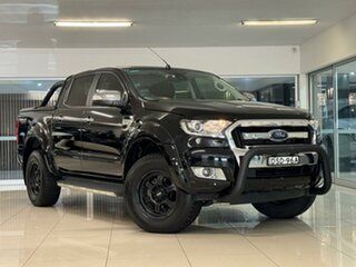 2017 Ford Ranger PX MkII XLT Double Cab Black 6 Speed Sports Automatic Utility.