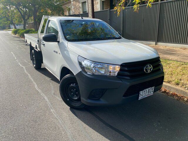 Used Toyota Hilux TGN121R Workmate 4x2 Hawthorn, 2019 Toyota Hilux TGN121R Workmate 4x2 Glacier White 6 Speed Sports Automatic Cab Chassis