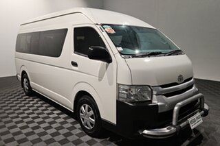 2014 Toyota HiAce KDH223R MY14 Commuter High Roof Super LWB White 4 speed Automatic Bus.